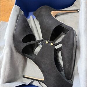 Sarah Flint Black Suede Heels